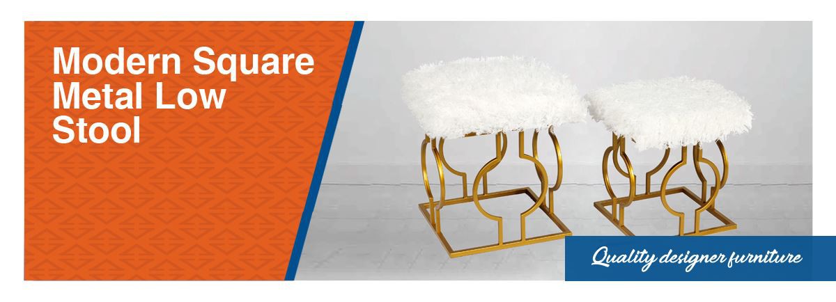 Modern Square Metal Low Stool hbsinostar Modern Square Metal Low Stool hbsinostar