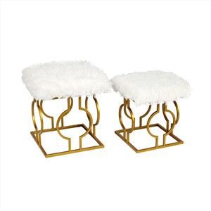 Stool Isel Metel Sgwâr Modern